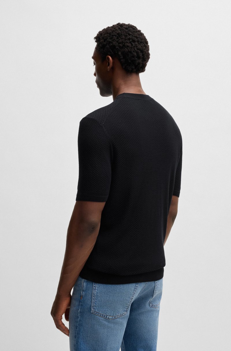 Hugo Boss Jersey De Seda Con Estructura De Punto