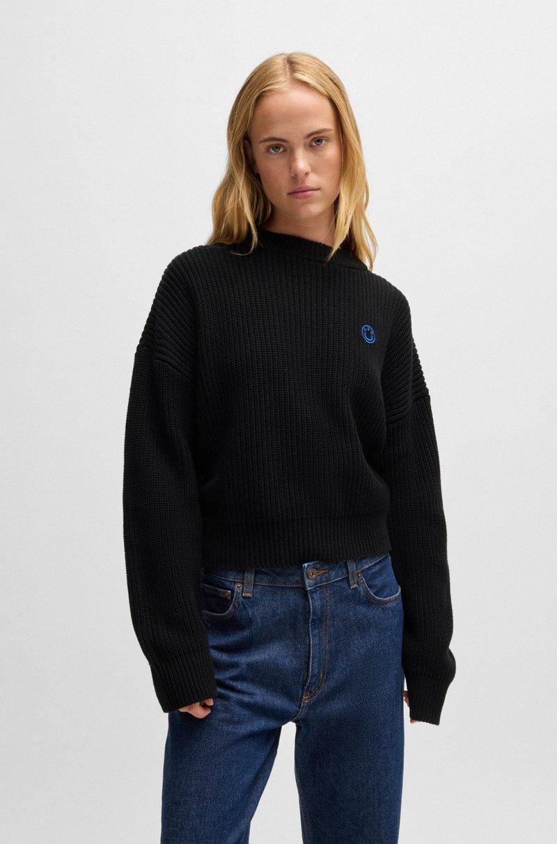 Hugo Boss Jersey relaxed fit con logo Happy HUGO