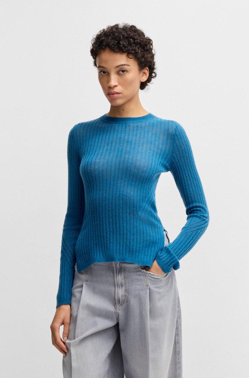 Hugo Boss Jersey slim fit en mezcla de lana