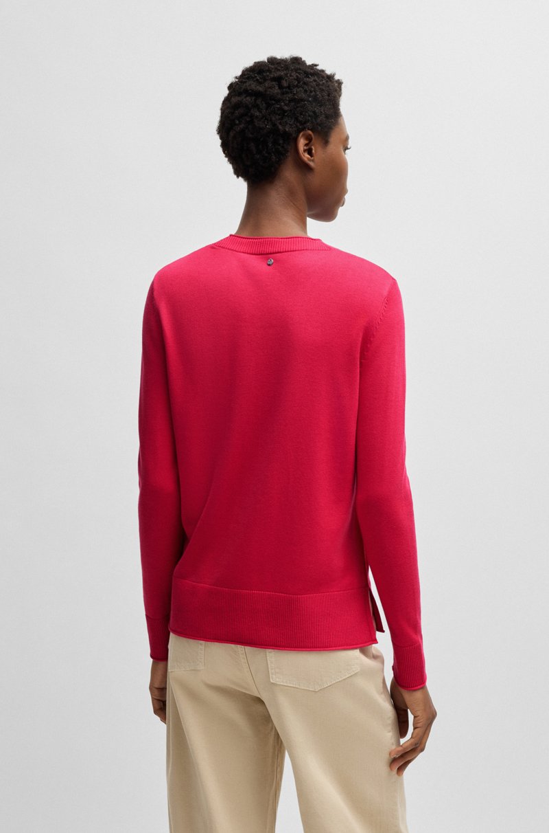 Hugo Boss Knit Sweater With Rolled Edges