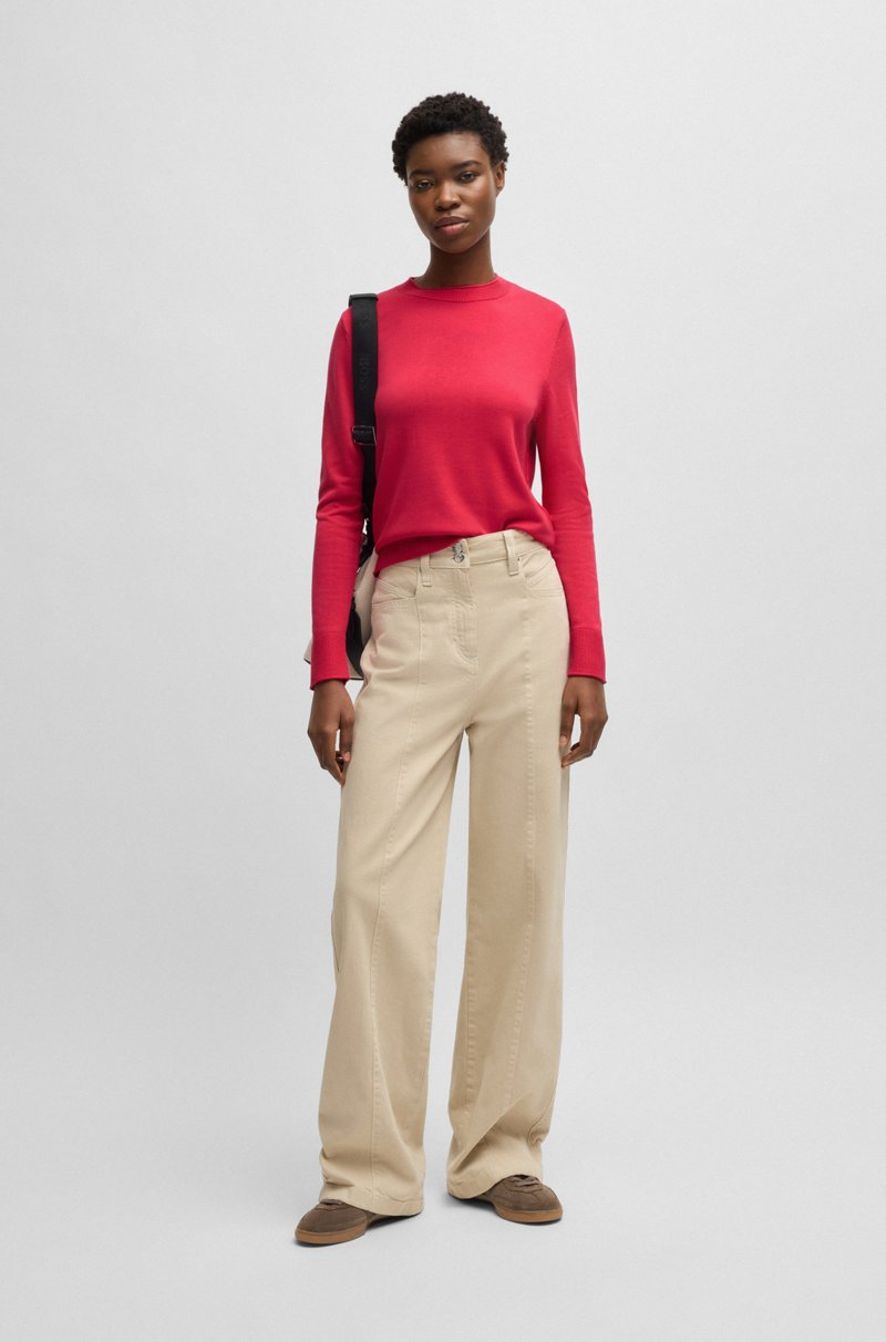 Hugo Boss Knit Sweater With Rolled Edges