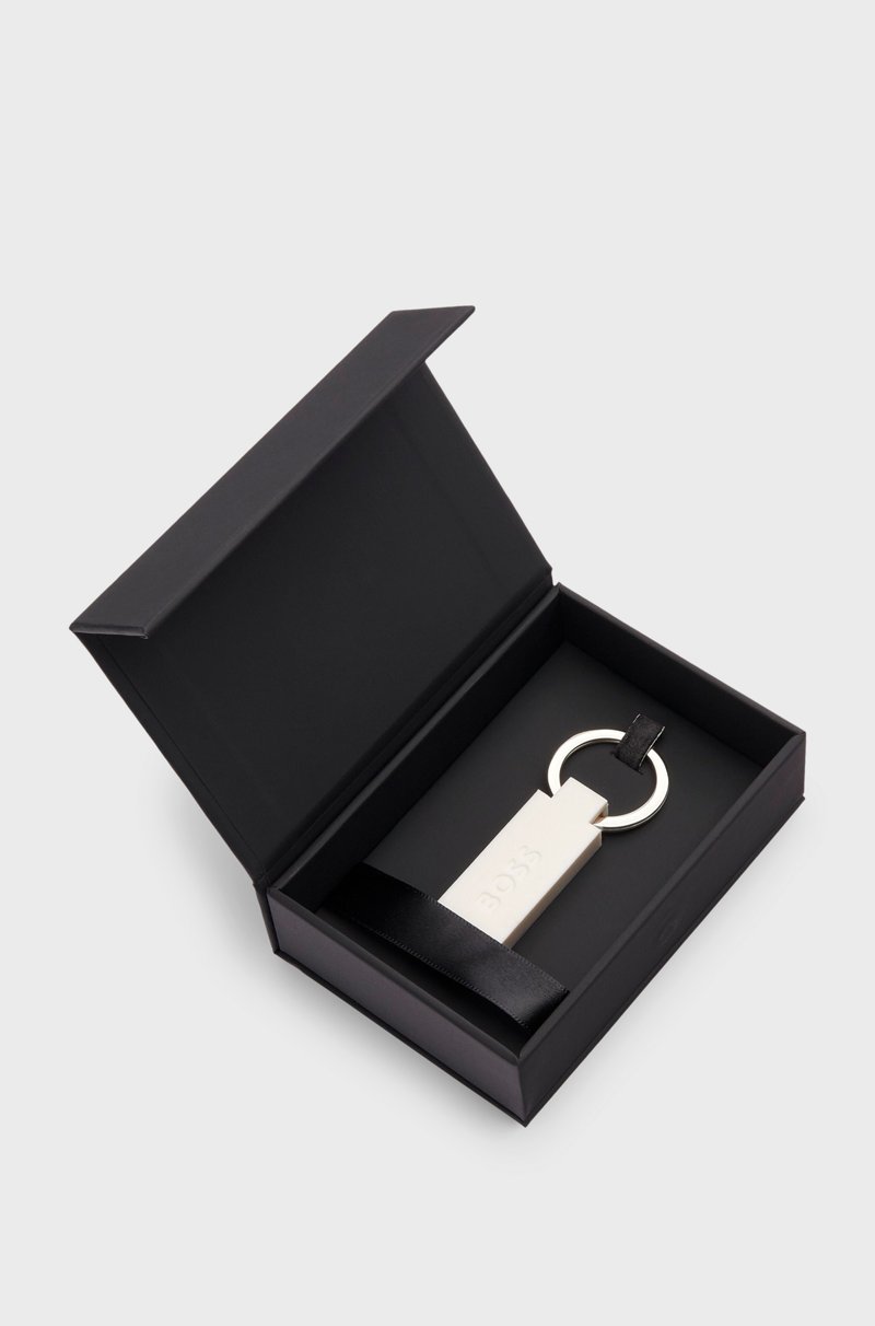 Hugo Boss Llavero Con Logo En Silicona Y Latón