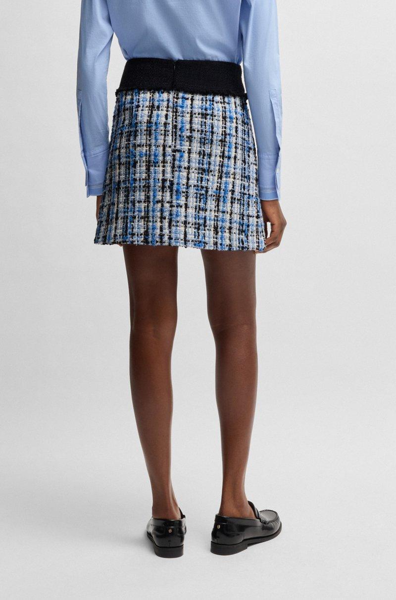 Hugo Boss Minifalda En Tweed Multicolor