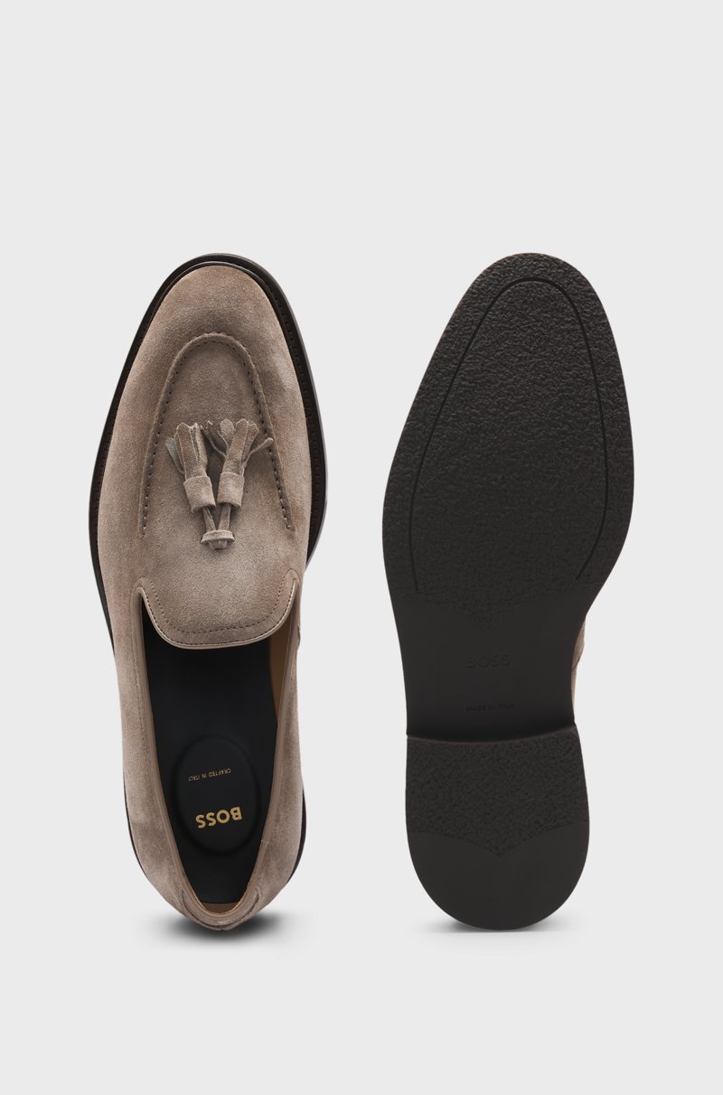 Hugo Boss Mocasines De Ante Con Detalle De Borla