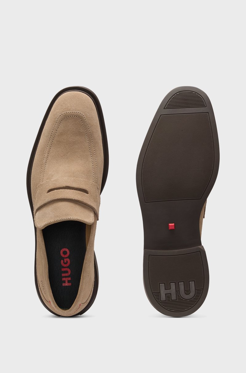 Hugo Boss Mocasines De Ante Con Ribete De Antifaz