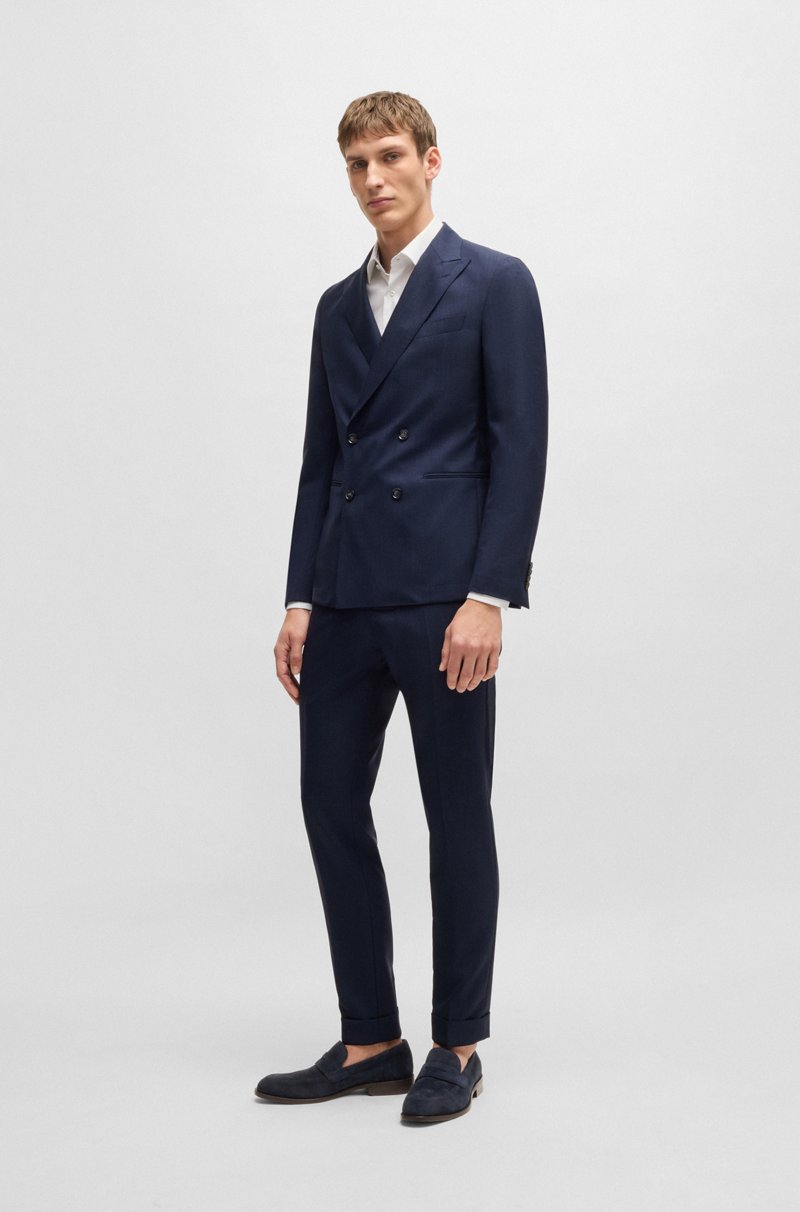 Hugo Boss Mocasines De Ante Con Ribete De Antifaz