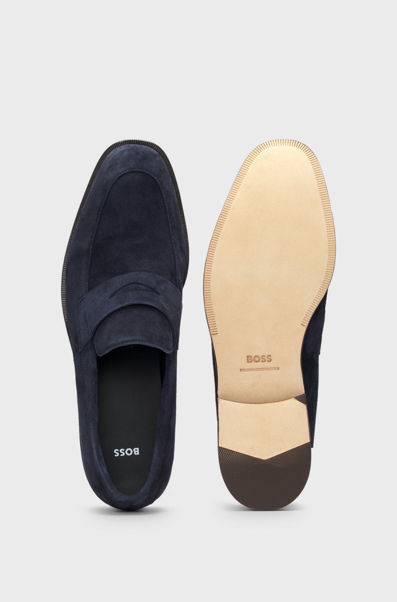 Hugo Boss Mocasines De Ante Con Ribete De Antifaz