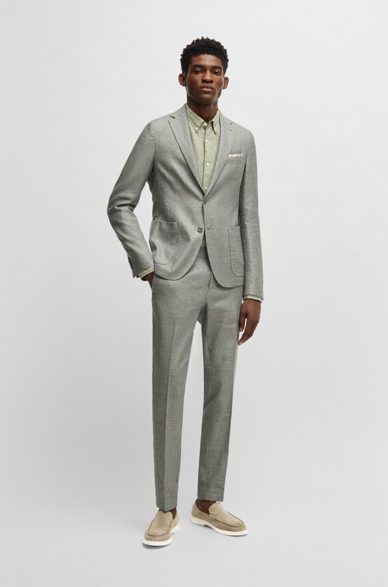 Hugo Boss Mocasines De Ante Con Suela En Contraste