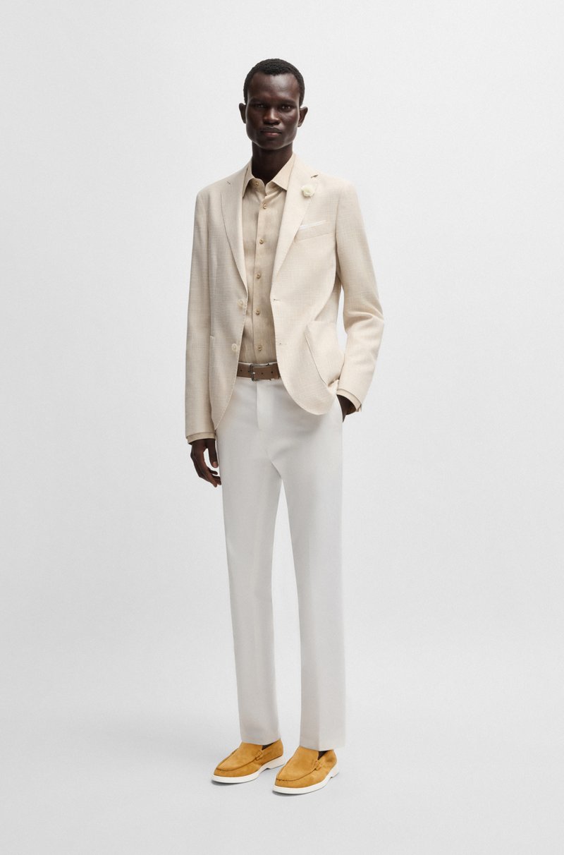 Hugo Boss Mocasines De Ante Con Suela En Contraste