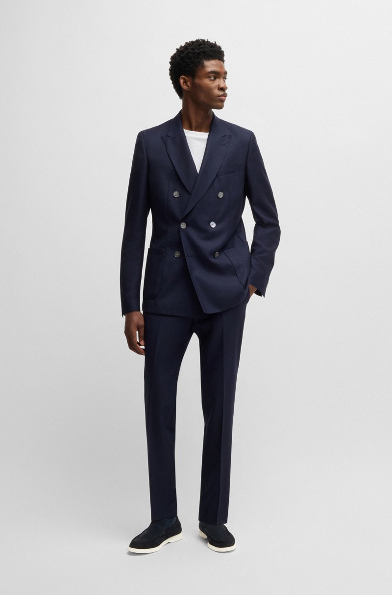 Hugo Boss Mocasines De Ante Con Suela En Contraste