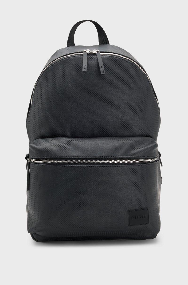 Hugo Boss Mochila de piel sintética calada