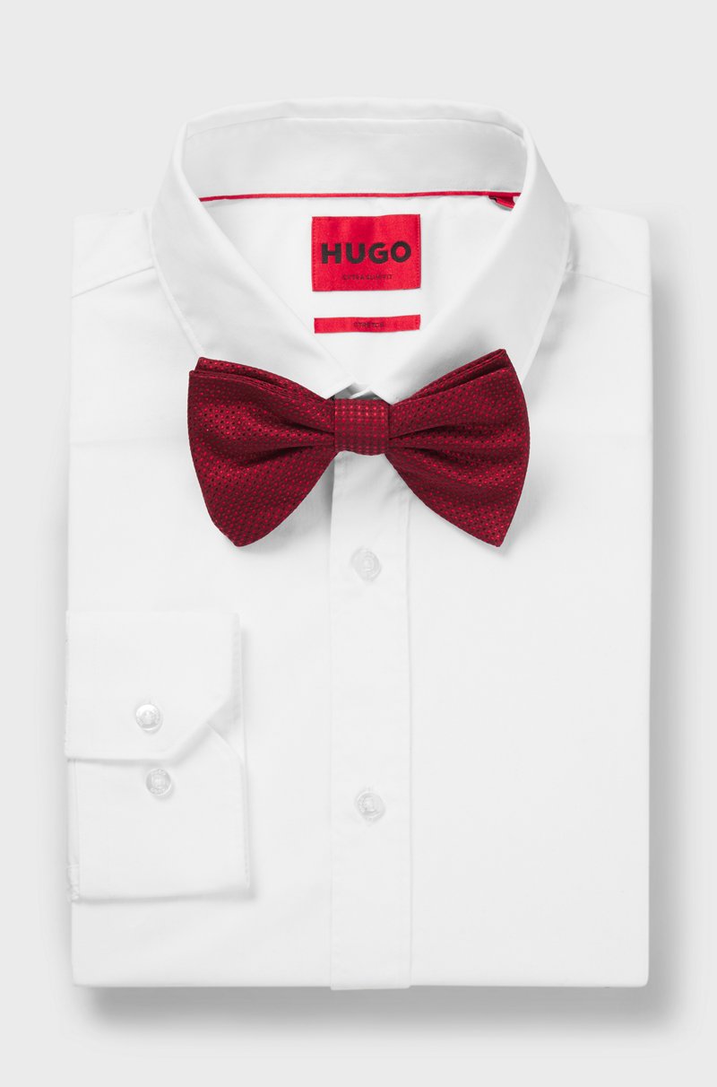 Hugo Boss Pajarita De Seda Con Motivo En Jacquard