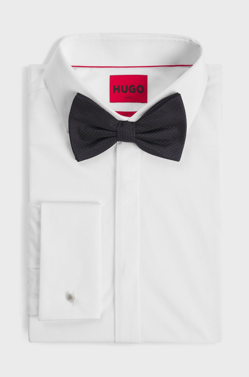 Hugo Boss Pajarita De Seda Con Motivo En Jacquard