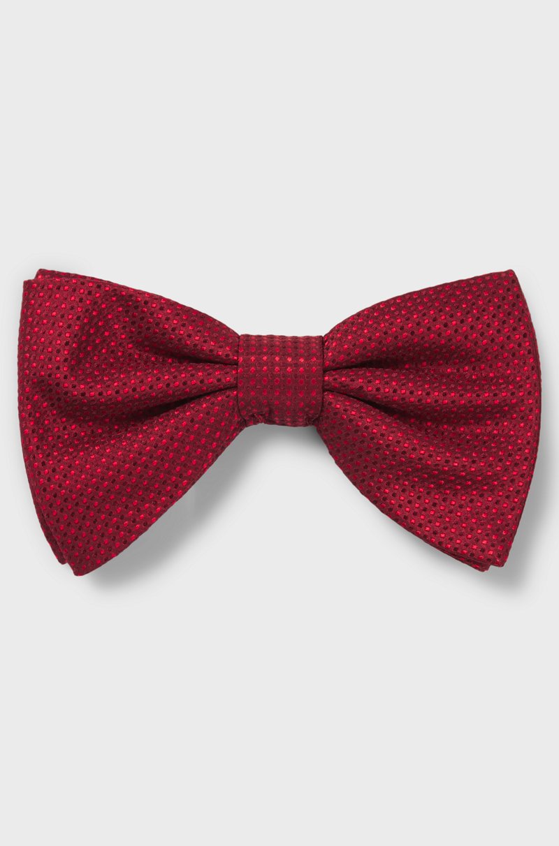 Hugo Boss Pajarita de seda con motivo en jacquard