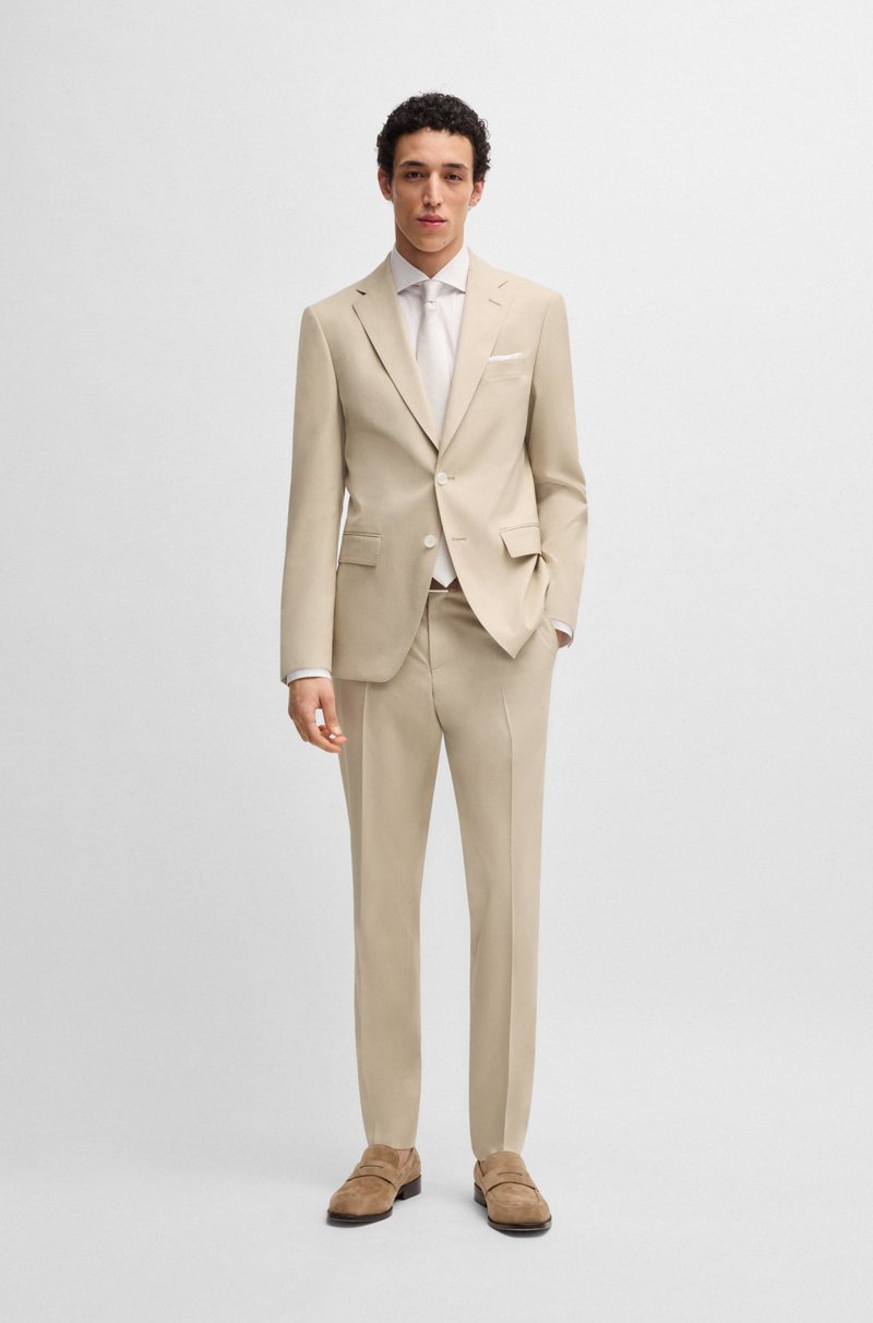 Hugo Boss Pantalones Formales De Gasa Elástica