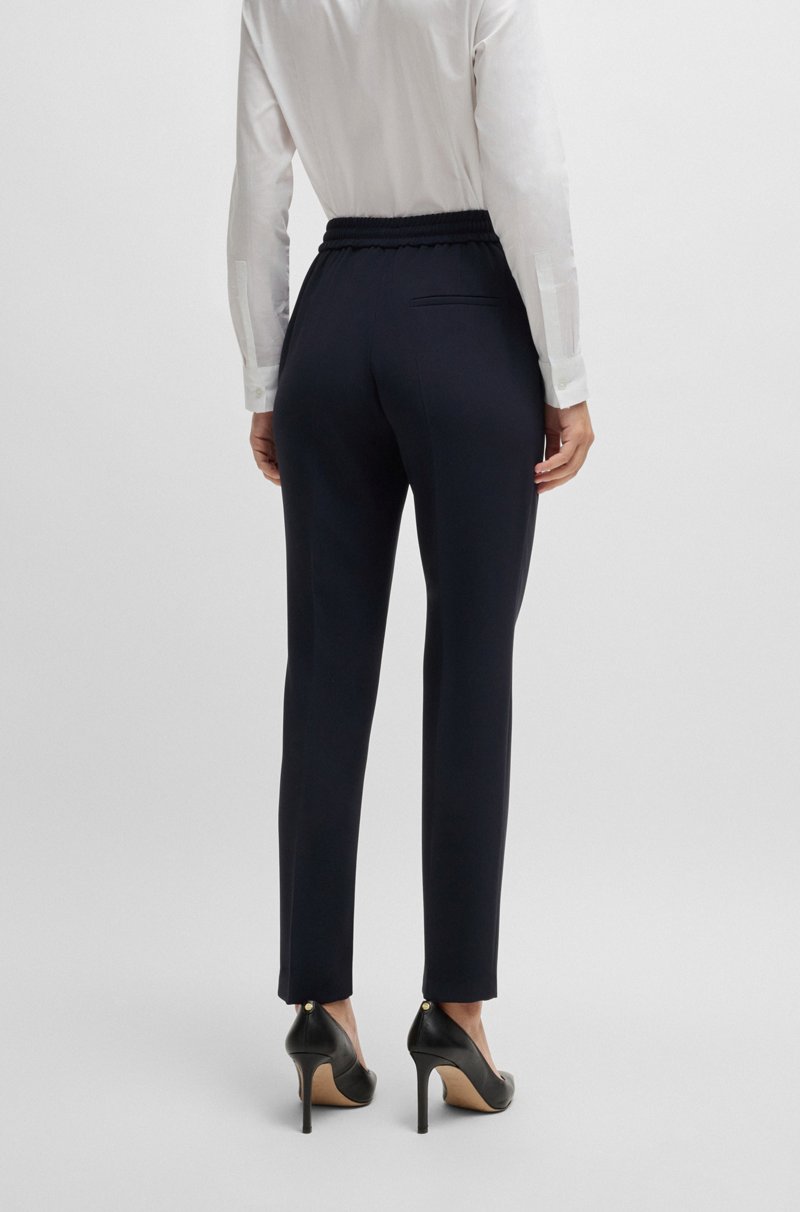 Hugo Boss Pantalones Regular Fit De Crepé Japonés
