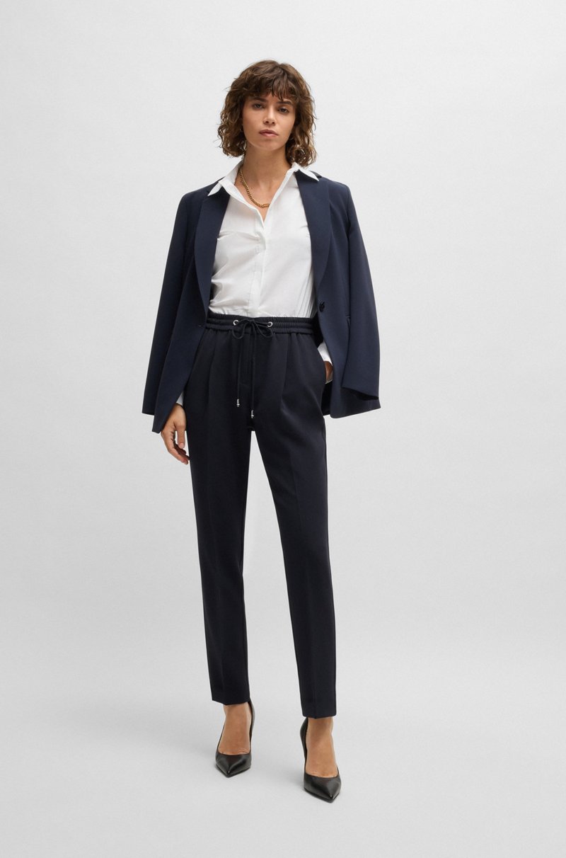 Hugo Boss Pantalones Regular Fit De Crepé Japonés