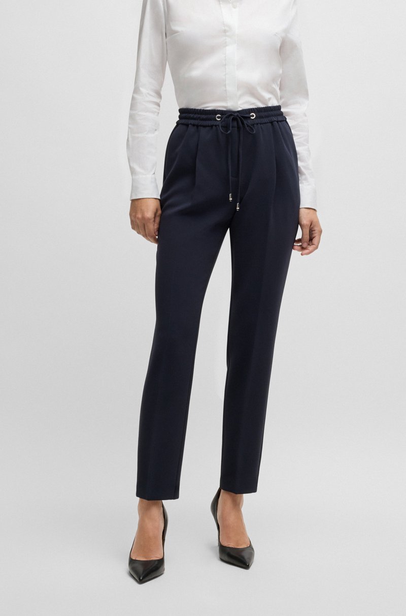 Hugo Boss Pantalones regular fit de crepé japonés