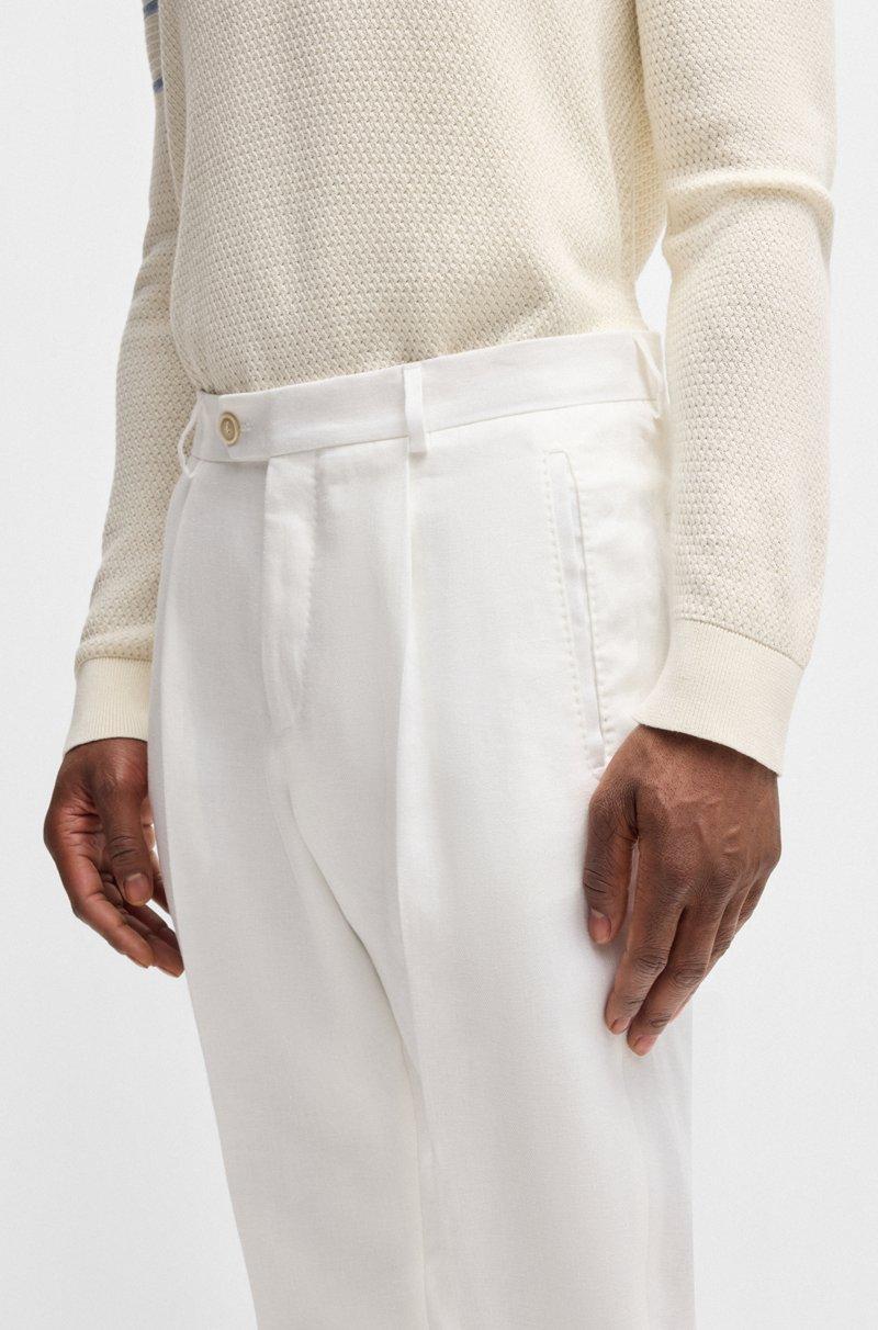 Hugo Boss Pantalones Regular Fit De Lino