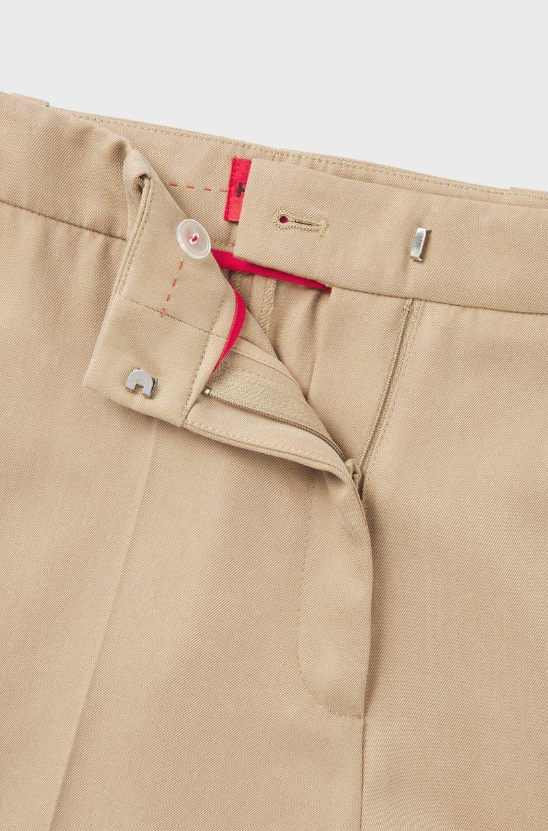 Hugo Boss Pantalones Regular Fit De Pernera Ancha