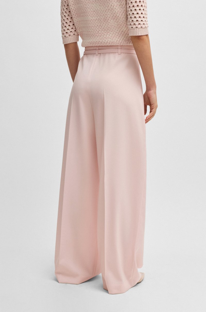 Hugo Boss Pantalones Relaxed Fit En Lana Virgen