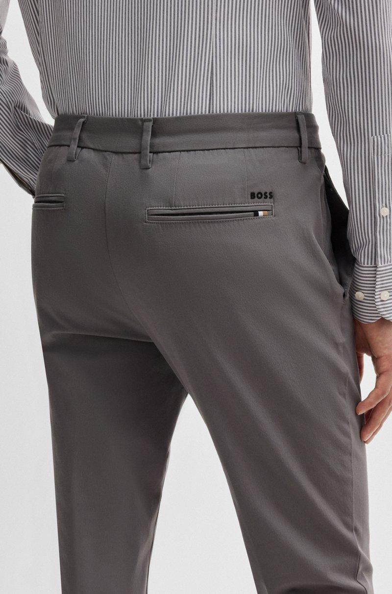 Hugo Boss Pantalones Slim Fit De Algodón Elástico
