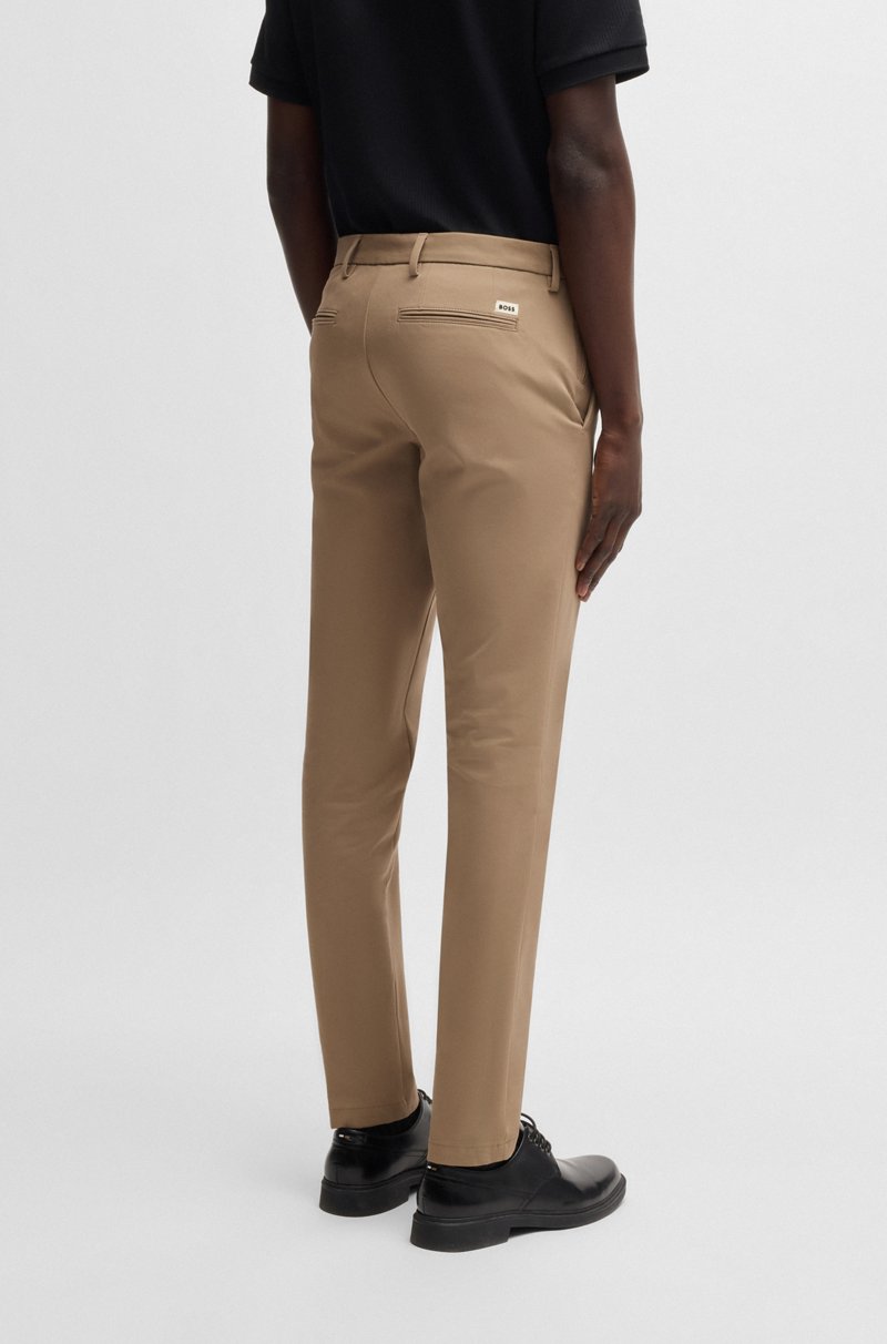 Hugo Boss Pantalones Slim Fit De Algodón Elástico