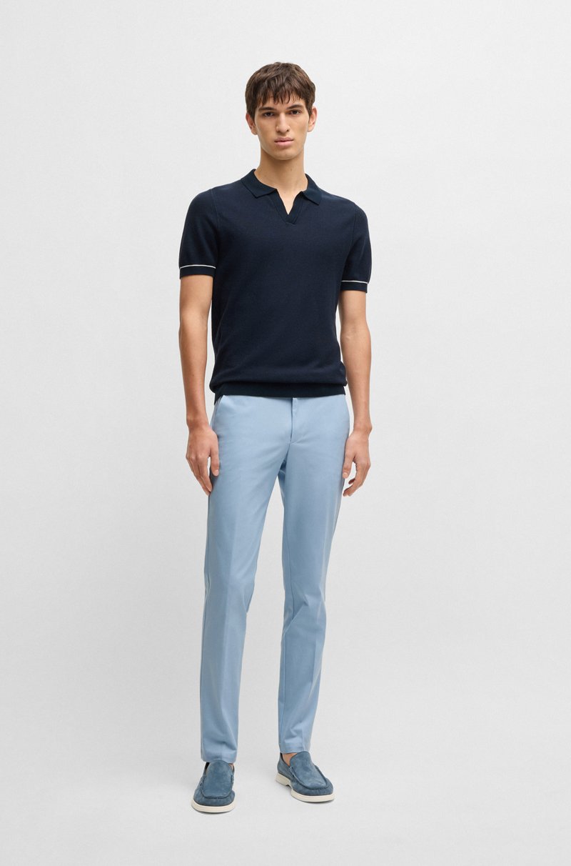 Hugo Boss Pantalones Slim Fit De Algodón Elástico