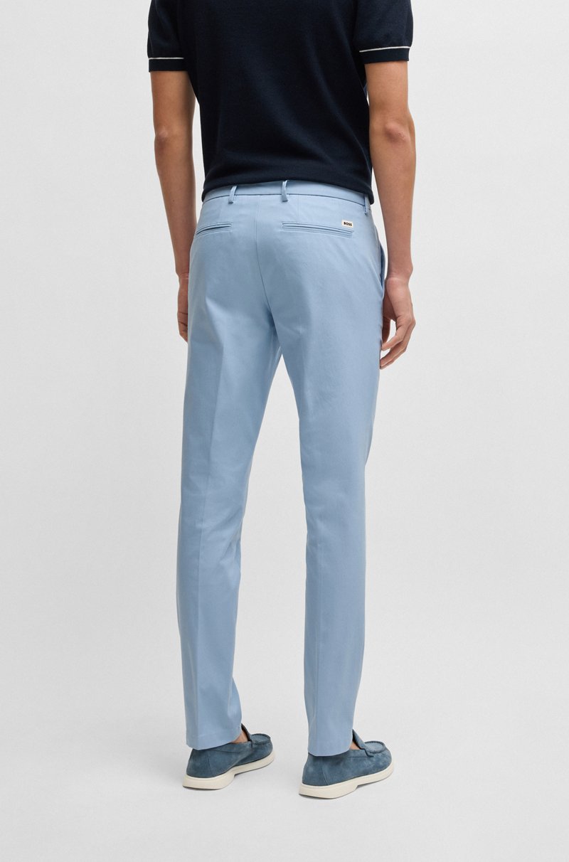 Hugo Boss Pantalones Slim Fit De Algodón Elástico