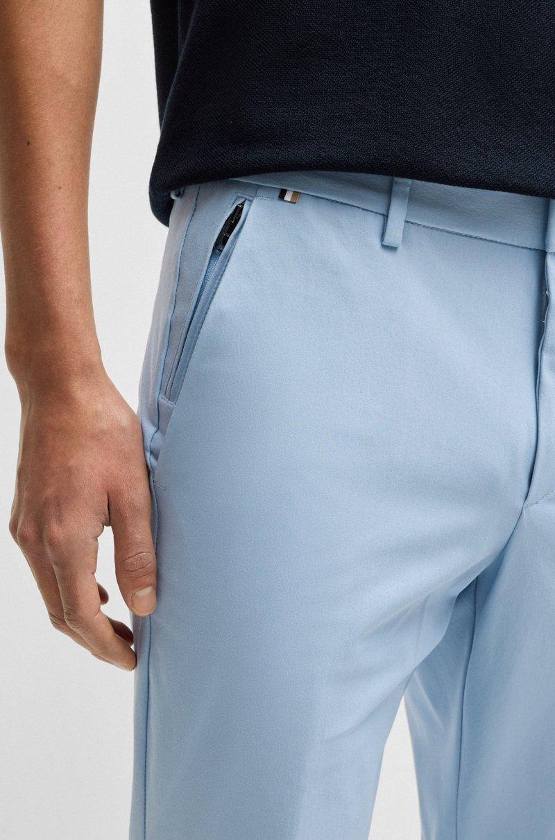 Hugo Boss Pantalones Slim Fit De Algodón Elástico