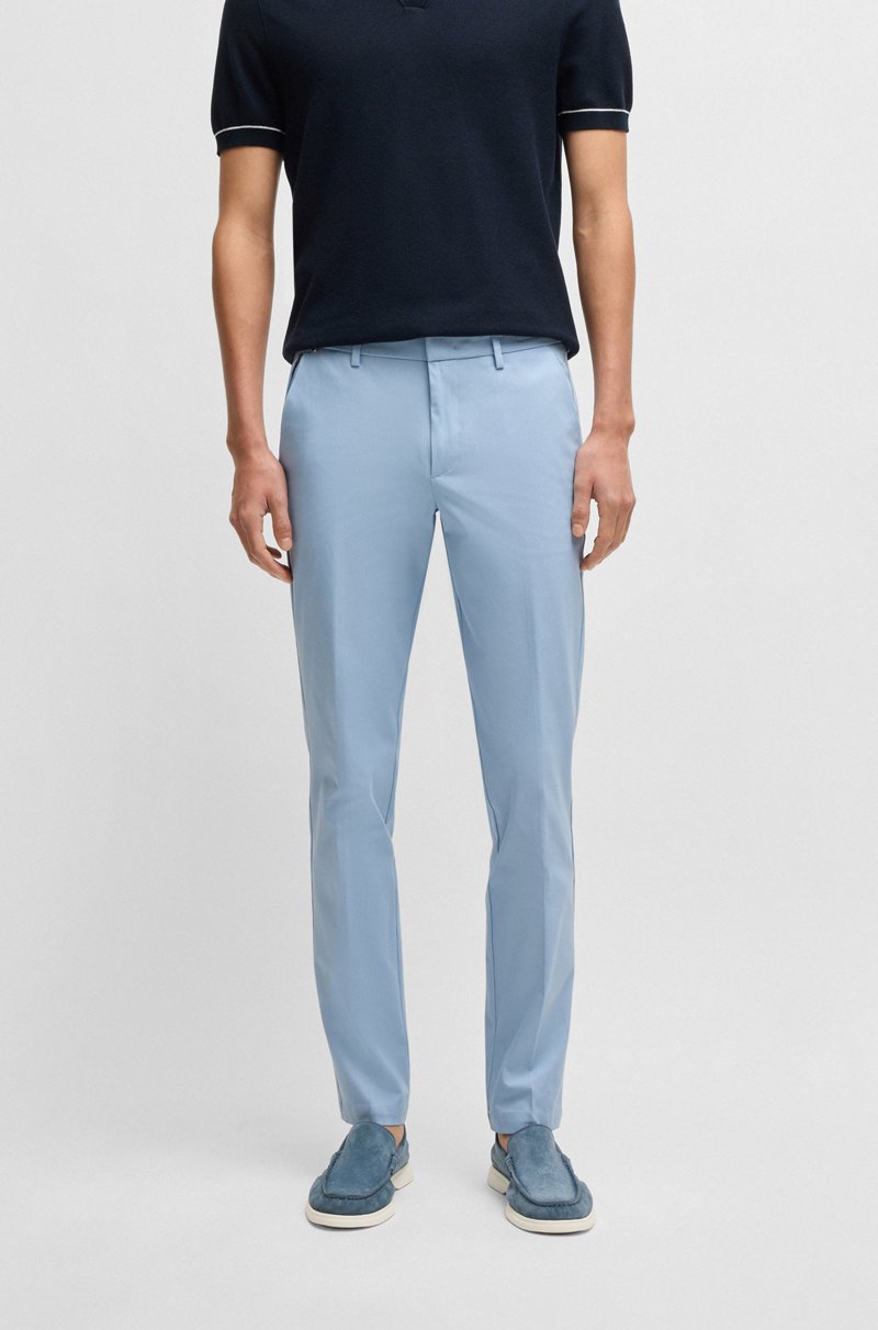 Hugo Boss Pantalones Slim Fit De Algodón Elástico