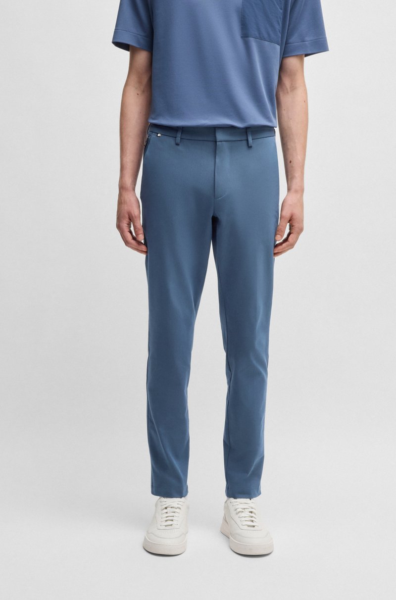 Hugo Boss Pantalones slim fit de algodón elástico