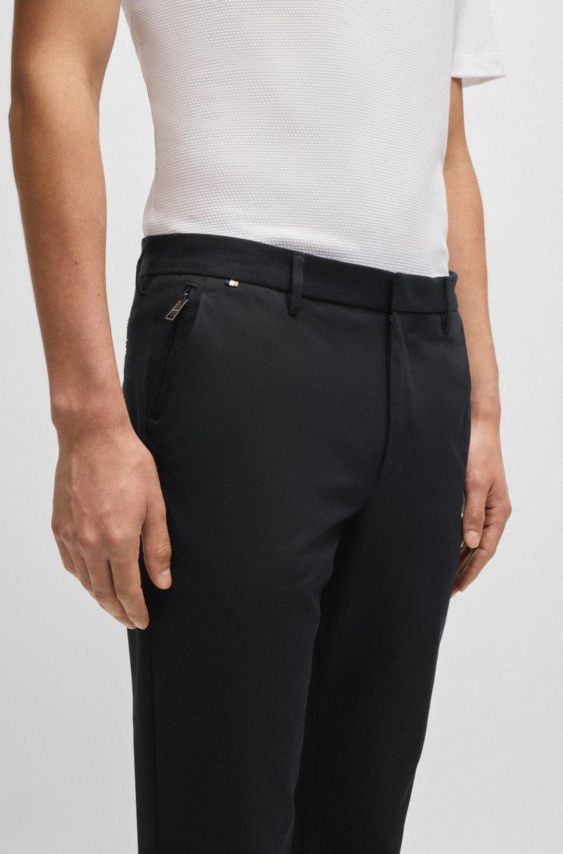 Hugo Boss Pantalones Slim Fit De Algodón Elástico