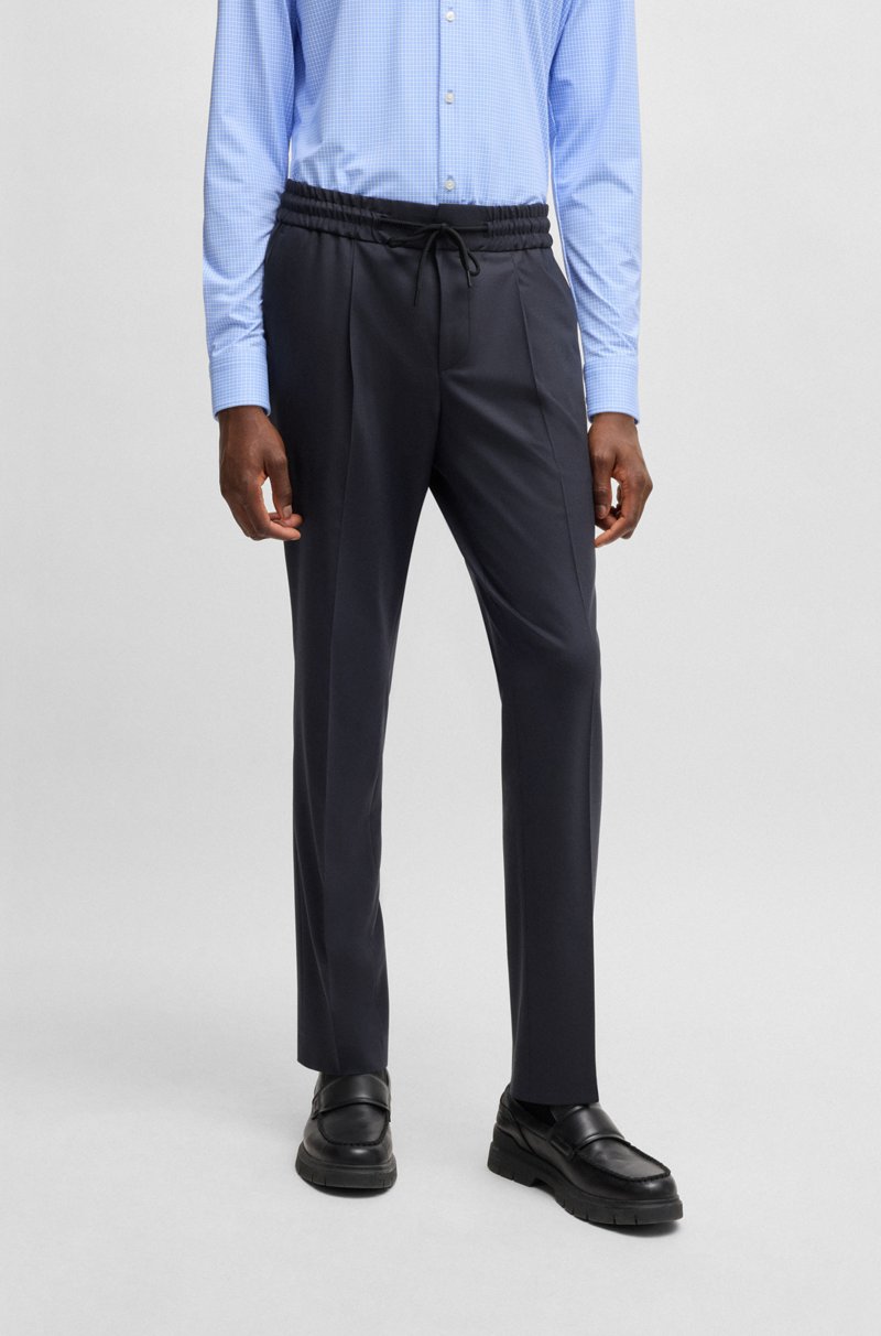 Hugo Boss Pantalones slim fit de mezcla de lana