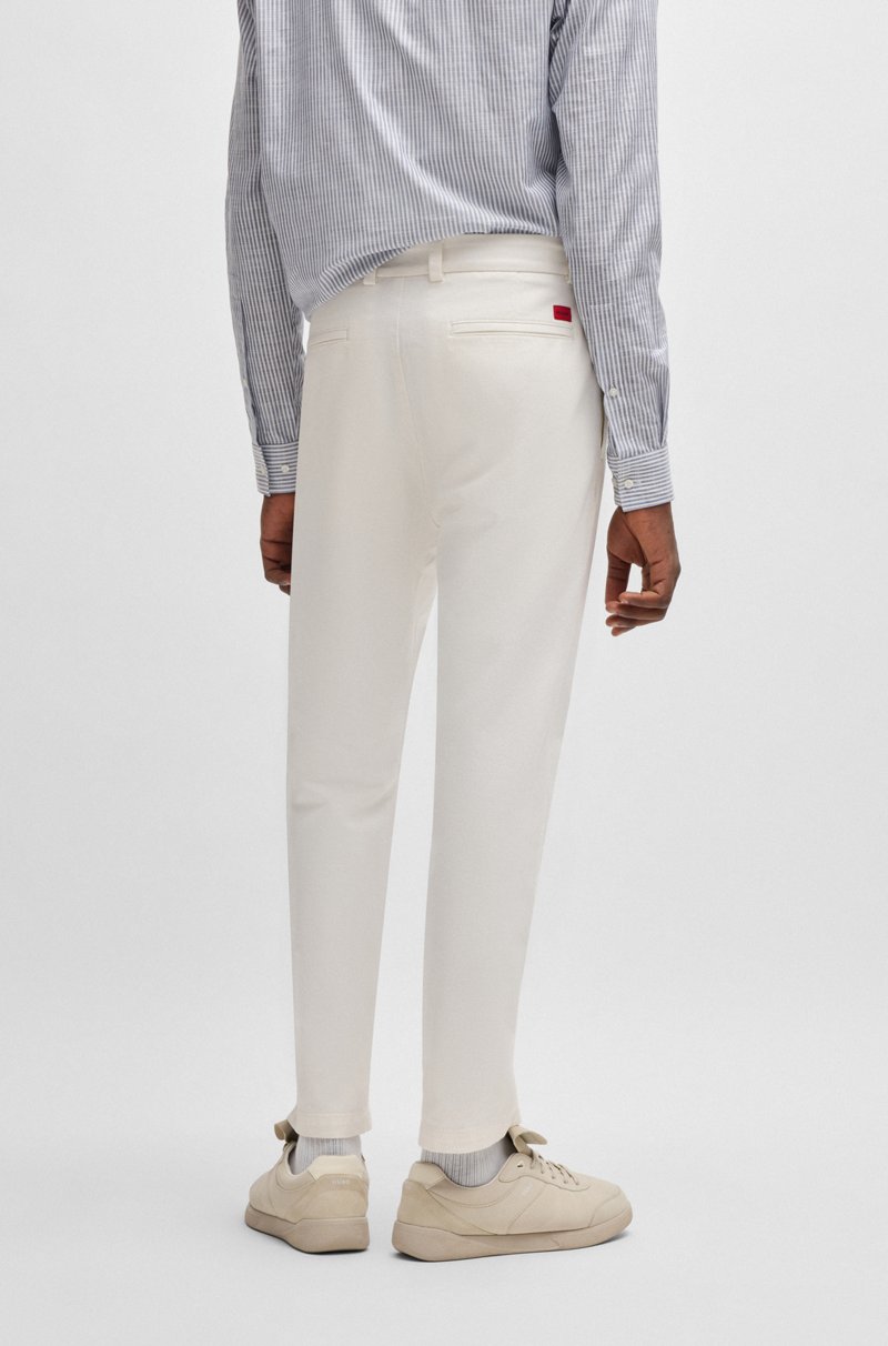 Hugo Boss Pantalones Slim Fit De Sarga De Algodón