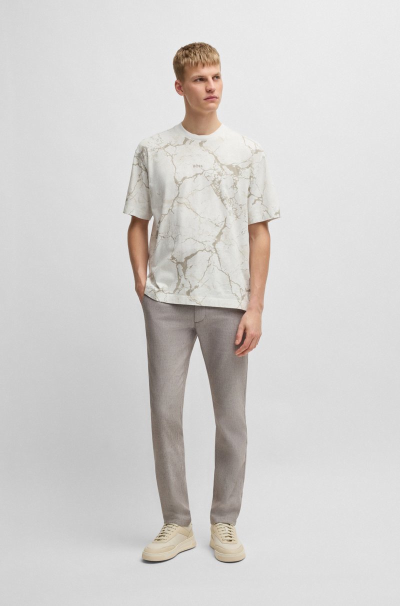 Hugo Boss Pantalones Slim Fit En Sarga Elástica