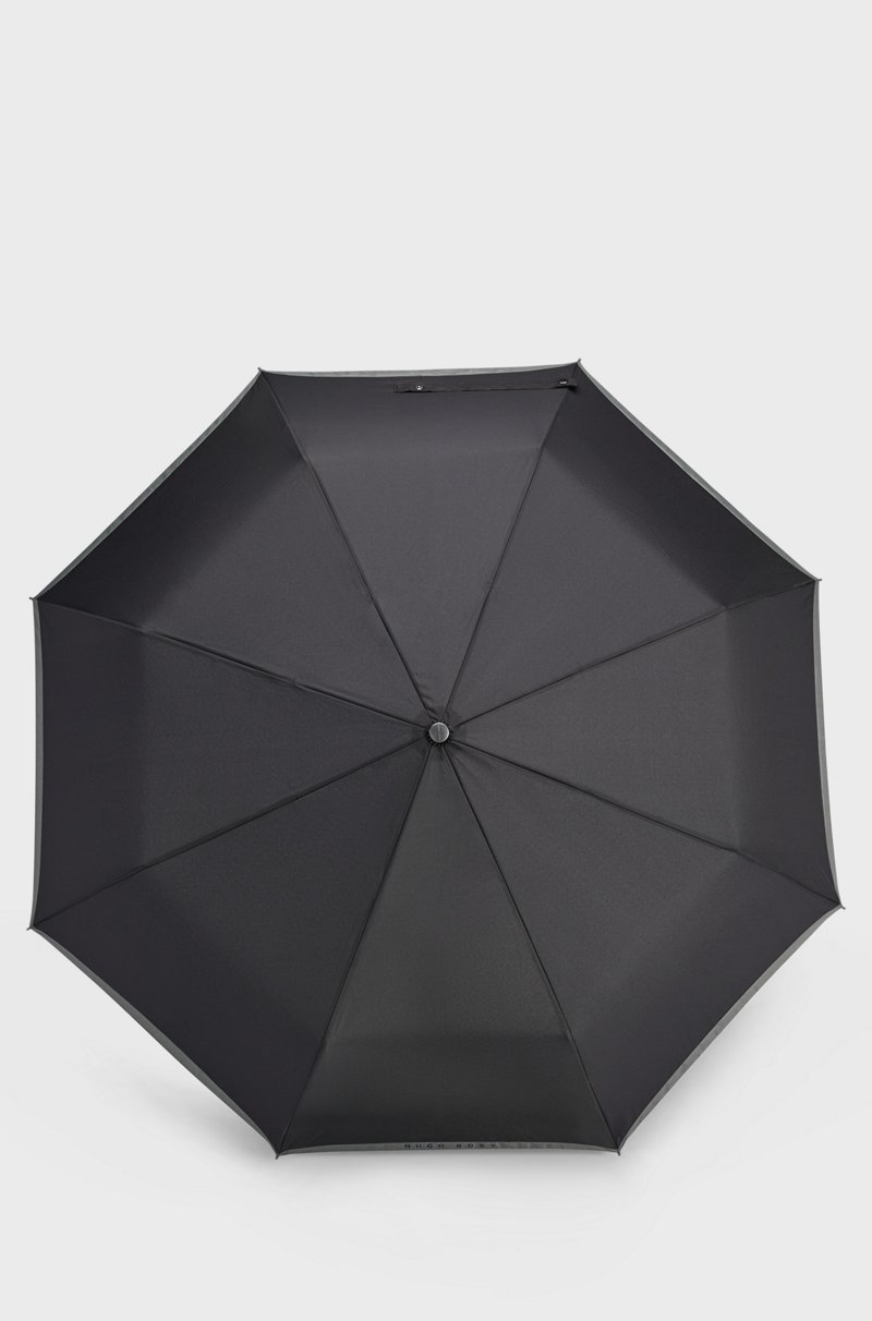 Hugo Boss Paraguas De Bolsillo Con Cenefa Gris