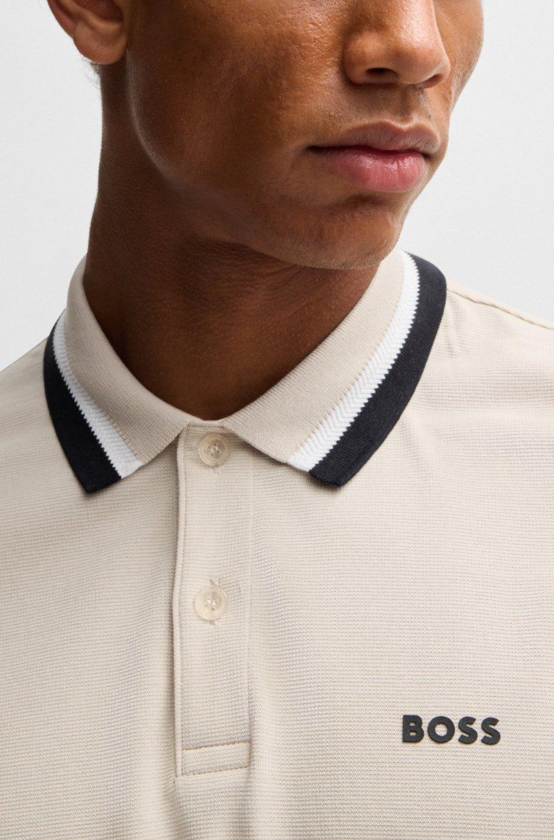 Hugo Boss Polo Paddy Activo Con Rayas En Contraste