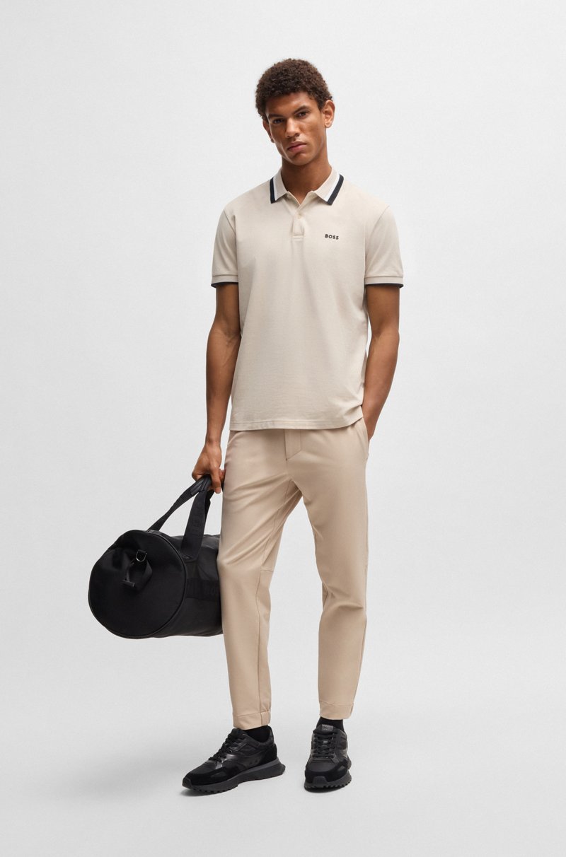 Hugo Boss Polo Paddy Activo Con Rayas En Contraste