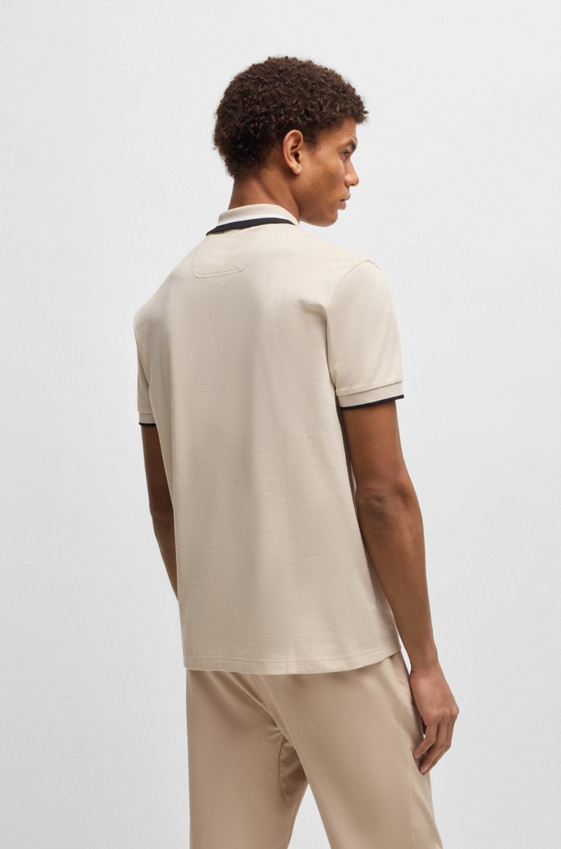 Hugo Boss Polo Paddy Activo Con Rayas En Contraste