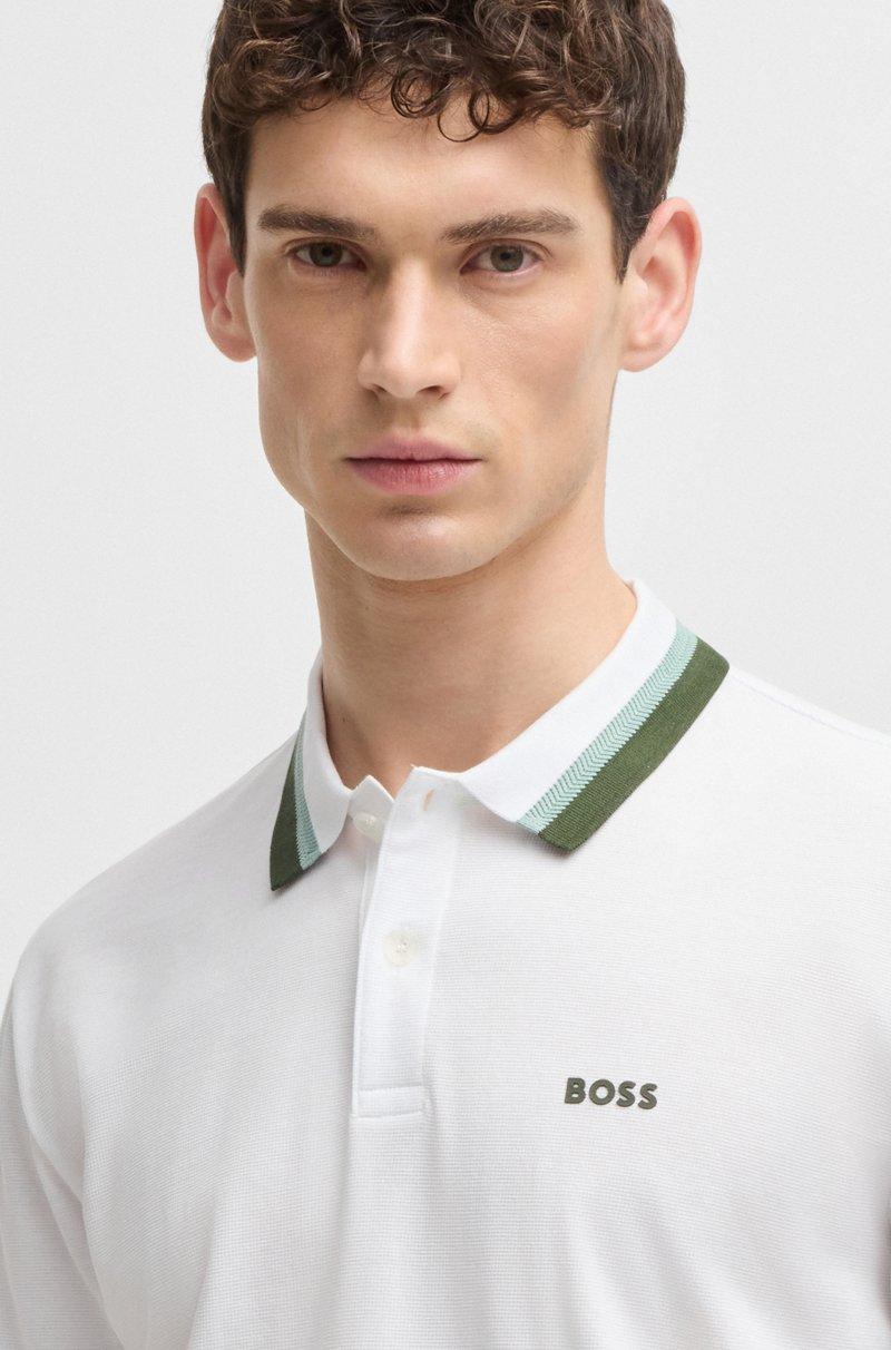 Hugo Boss Polo Paddy Activo Con Rayas En Contraste