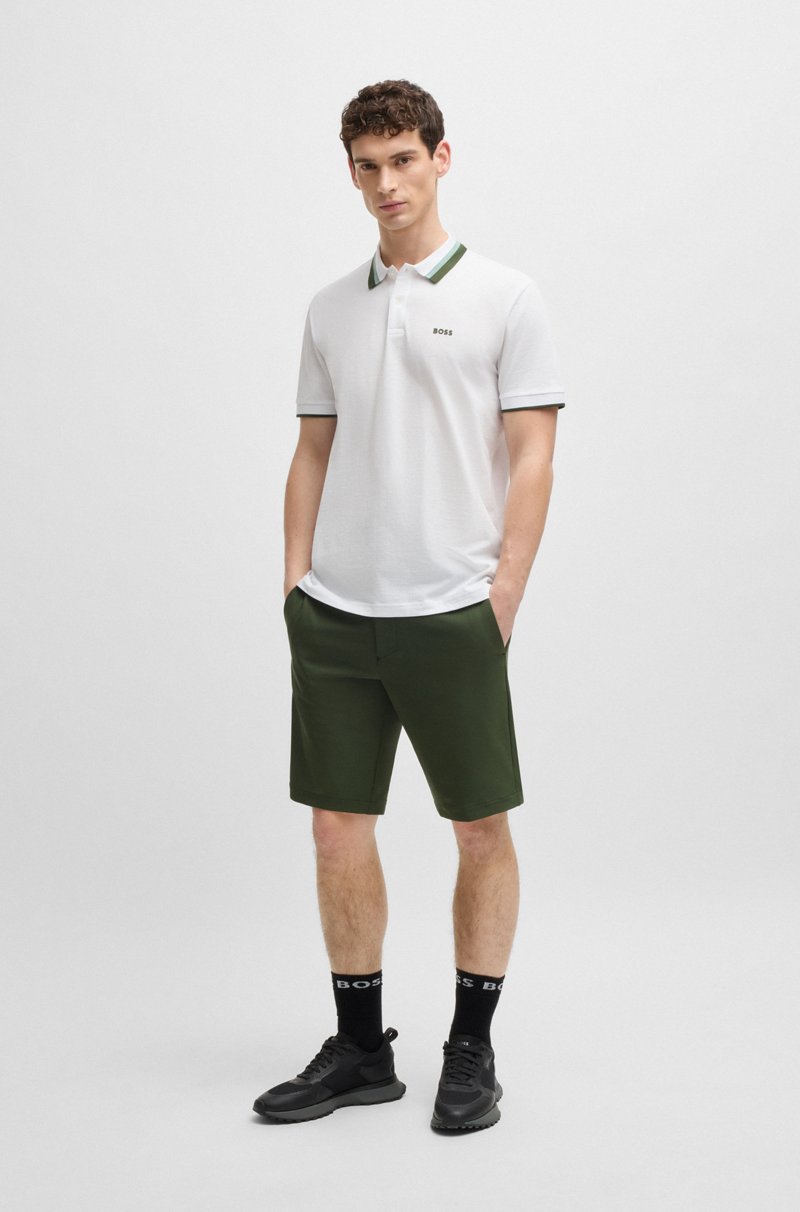 Hugo Boss Polo Paddy Activo Con Rayas En Contraste