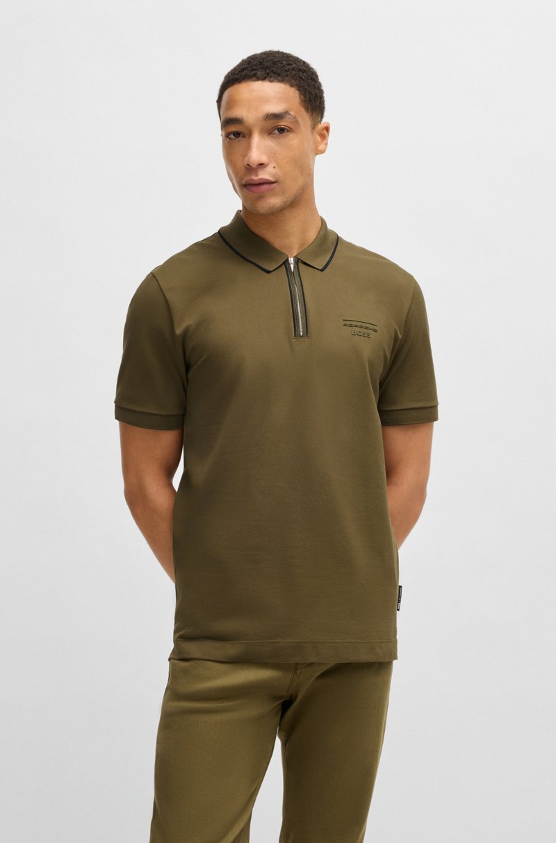 Hugo Boss Polo Porsche x BOSS de algodón elástico