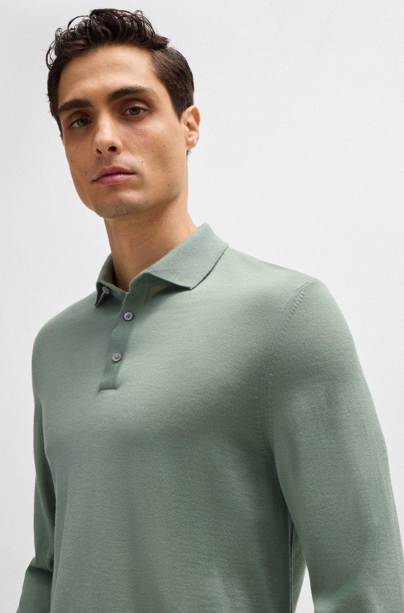 Hugo Boss Polo Slim Fit De Punto De Lana Merina