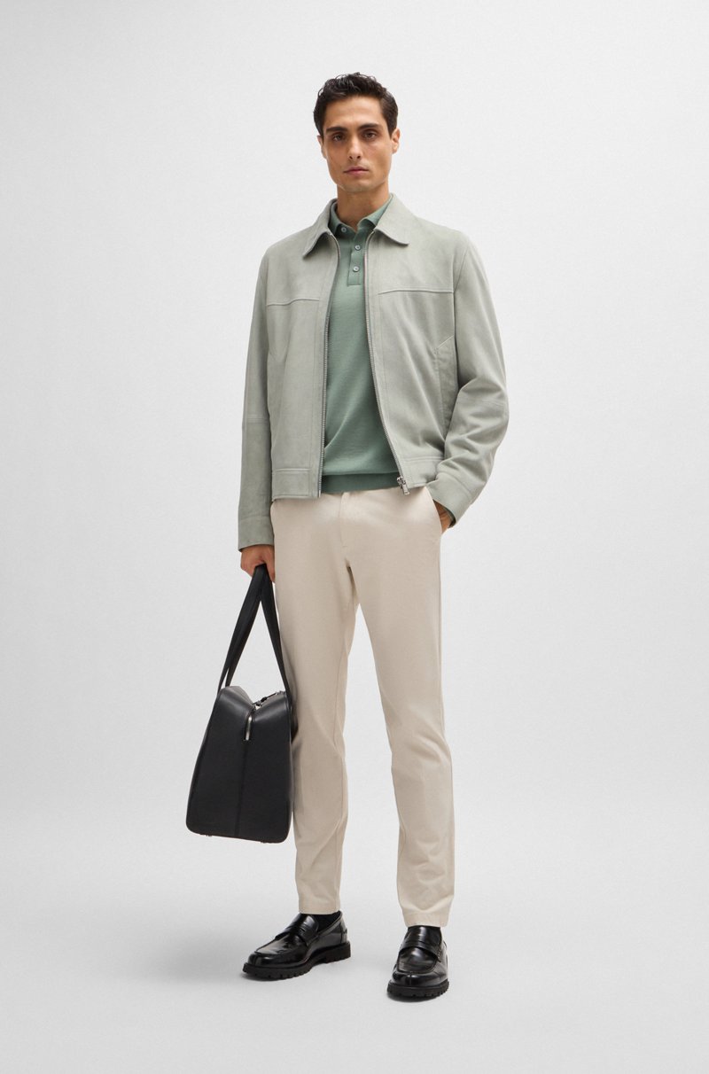Hugo Boss Polo Slim Fit De Punto De Lana Merina