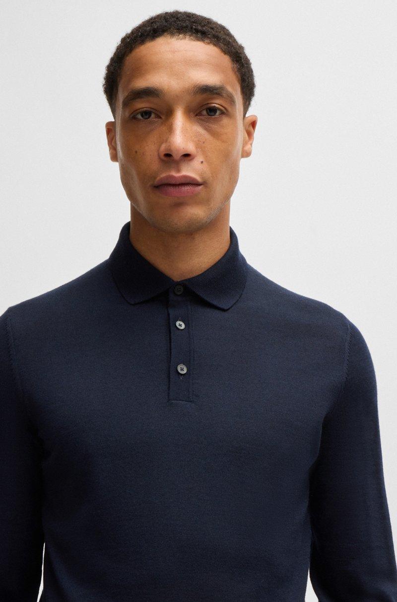 Hugo Boss Polo Slim Fit De Punto De Lana Merina