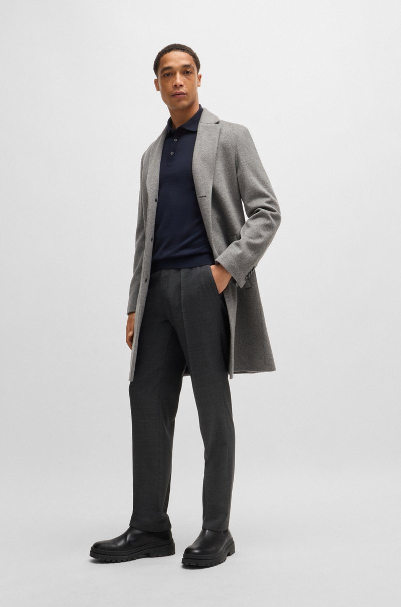 Hugo Boss Polo Slim Fit De Punto De Lana Merina