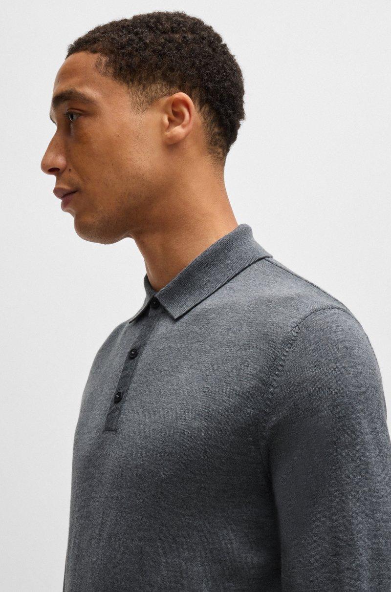 Hugo Boss Polo Slim Fit De Punto De Lana Merina