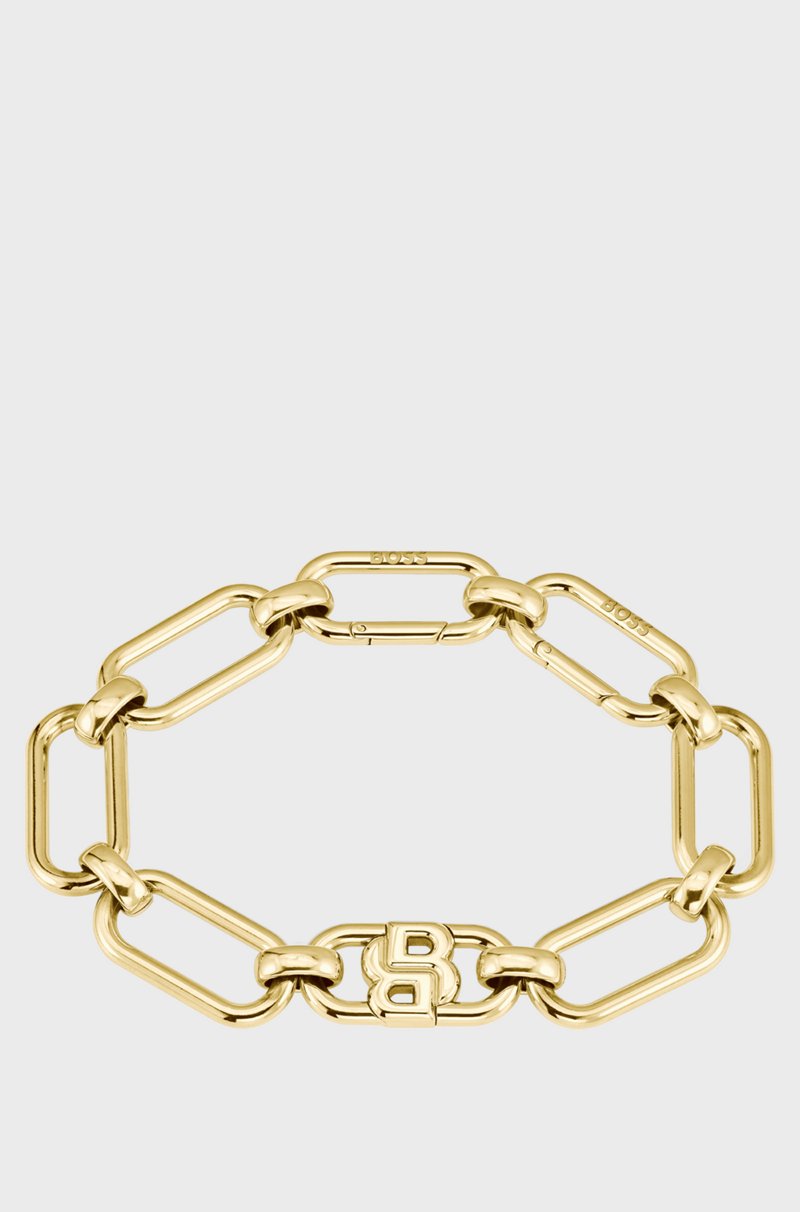 Hugo Boss Pulsera Dorada Con Monograma Double B