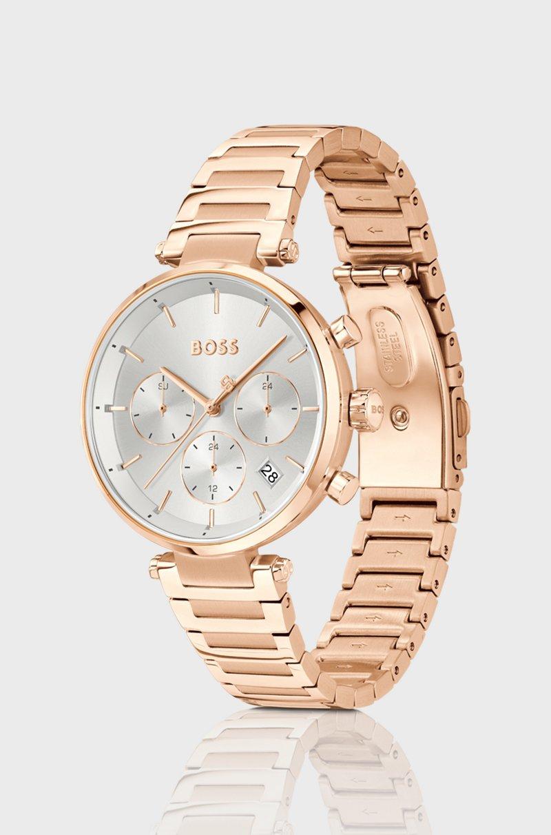 Hugo Boss Reloj Dorado Con Caja Con Pasadores En T